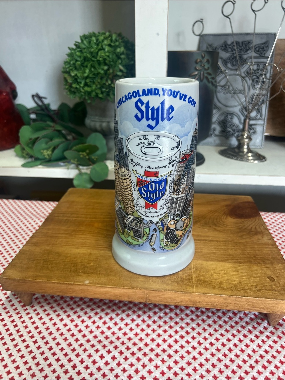 Vintage ceramarte Brazil old style beer stein Chicago land